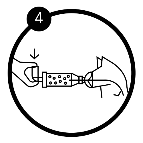 Use the Flow-Vu* indicator to count 7-10 breaths.